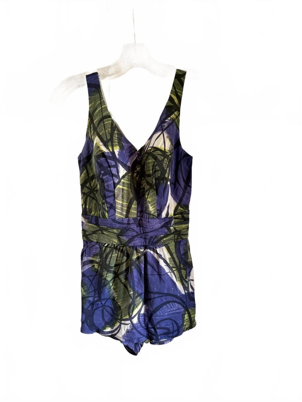 Vintage Swimsuit with Abstract Print